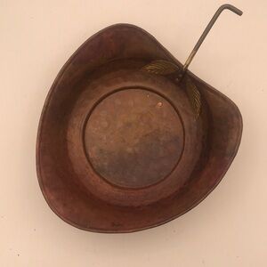 VTG Copper Hand Forged Leaf Bowl/Catch-All Dish